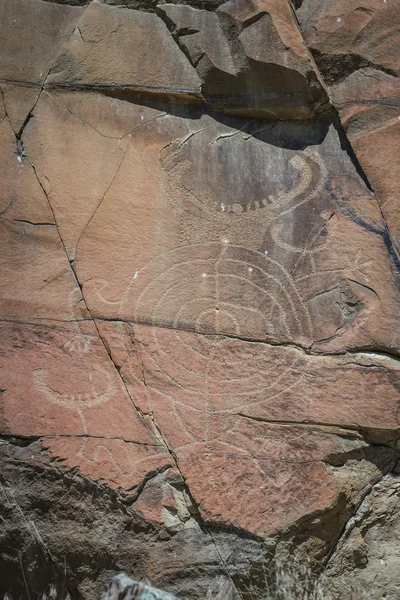 Petroglyphs of wyoming — Stock Photo, Image