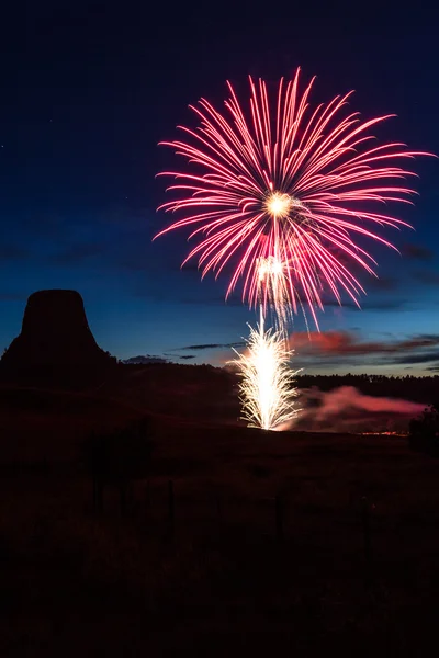 Fireworks in wyoming — Stock Photo, Image