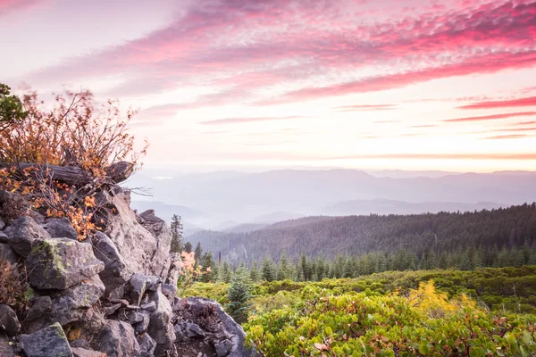 Sunset from a mountain top — Stock Photo, Image