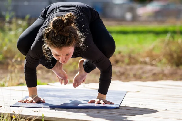 Açık yoga — Stok fotoğraf