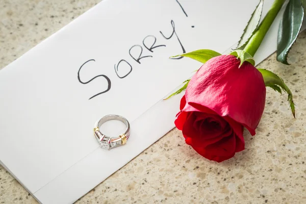 Sorry, broken engagement — Stock Photo, Image