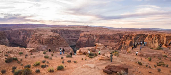 Solnedgång vid Horse Shoe Bend — Stockfoto