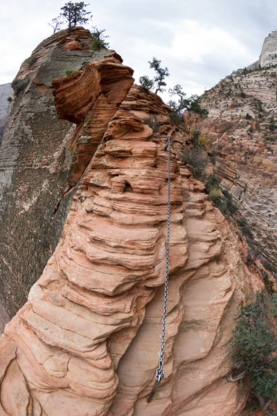 Angels Landing train in Zion NP — Stock Photo, Image