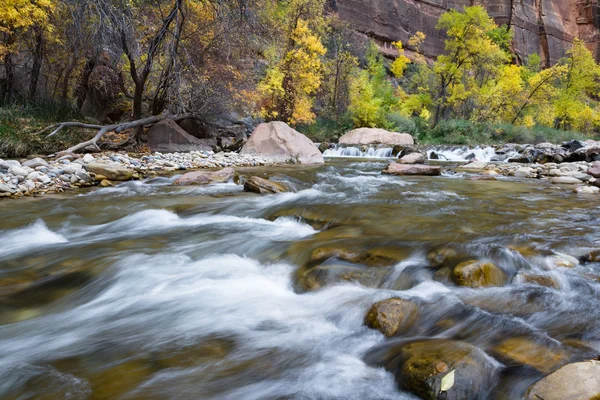 Autumn on the virgin river — Stock Photo, Image