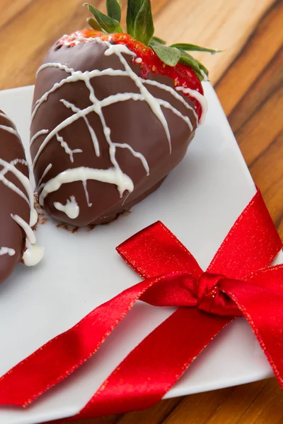 Fresas cubiertas de chocolate —  Fotos de Stock