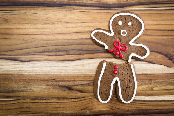 Broken gingerbread man — Stock fotografie