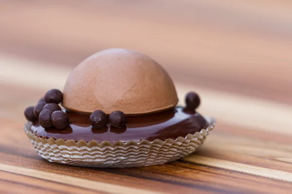 Çikolata panna cotta — Stok fotoğraf