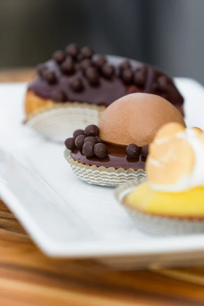 Dessert trio — Stockfoto