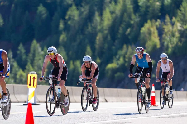 Coeur d' Alene Ironman cycling event — Stock Photo, Image