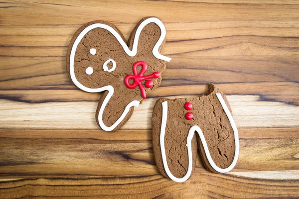 Broken gingerbread man — Stock Photo, Image