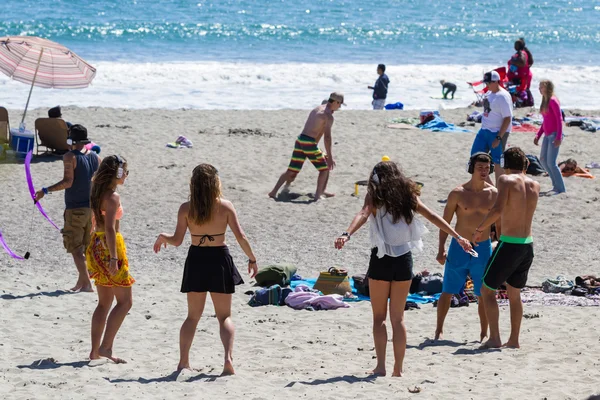 Concerto silencioso na praia ou Hush Concert — Fotografia de Stock