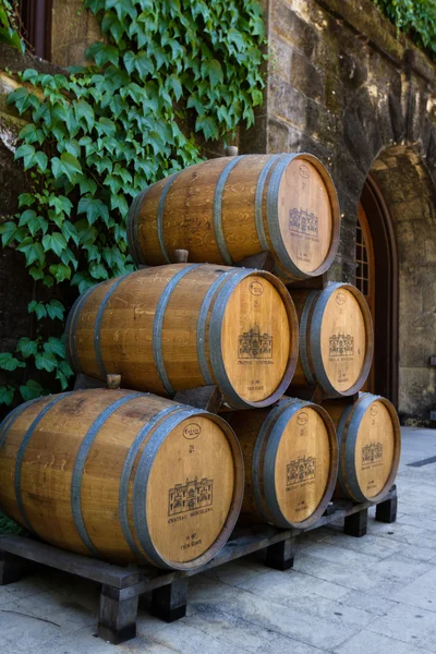 Castello di Montelena vino barels — Foto Stock