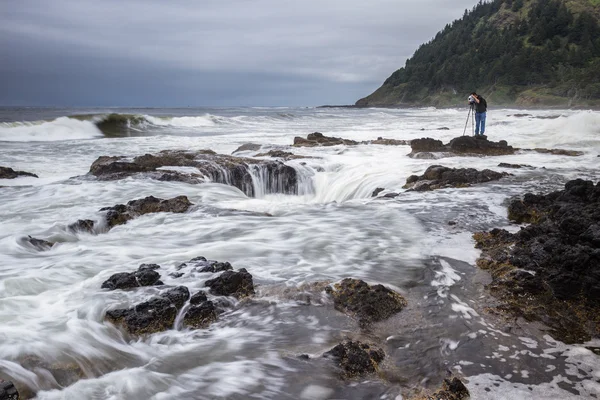 Thor'un şey, Oregon kıyılarında fotoğraf çekimi — Stok fotoğraf