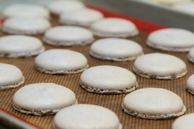 Fransızca macaroons hazırlanıyor