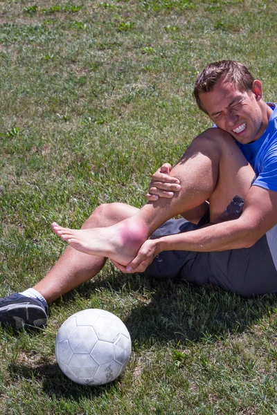 Rolled ankle, sports injury — Stock Photo, Image