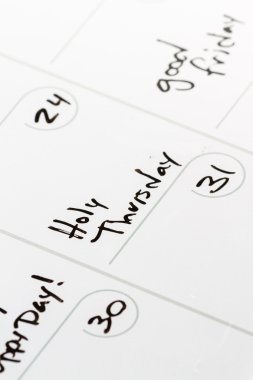 Kutsal Perşembe bir takvim günü