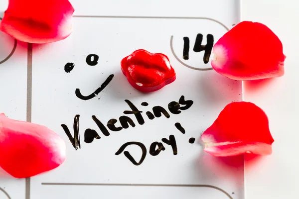 Giorno di San Valentino segnato su un calendario — Foto Stock