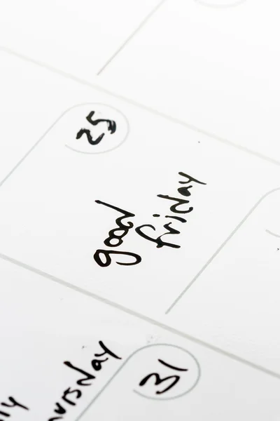 Viernes Santo en un calendario — Foto de Stock