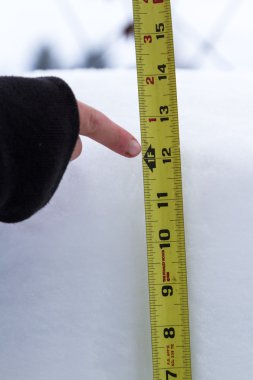 measuring snow fall clipart
