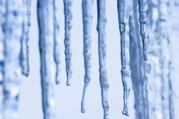 Patterns and texture on Icicles — Stock Photo, Image