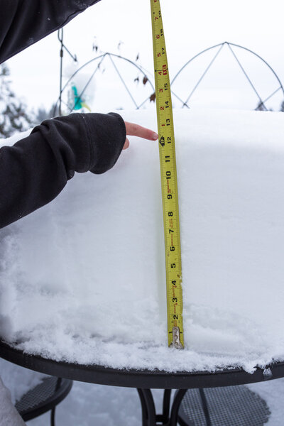 измерение падения снега
