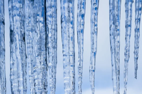 Padrões e textura em Icicles — Fotografia de Stock