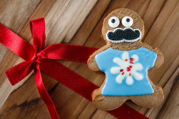 Funny holiday gingerbread cookies — Stock Photo, Image