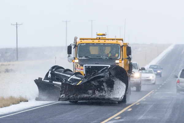 Winterliche Fahrbedingungen — Stockfoto