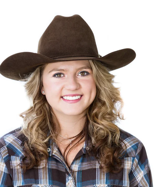 Adolescent cowgirl portrait — Photo