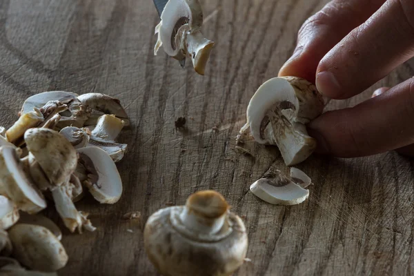 Funghi crudi biologici — Foto Stock