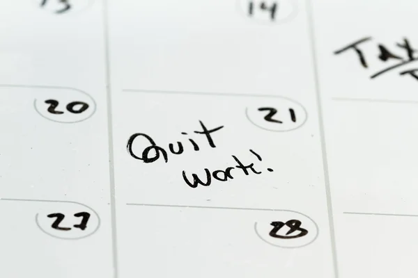 quit work on a calendar