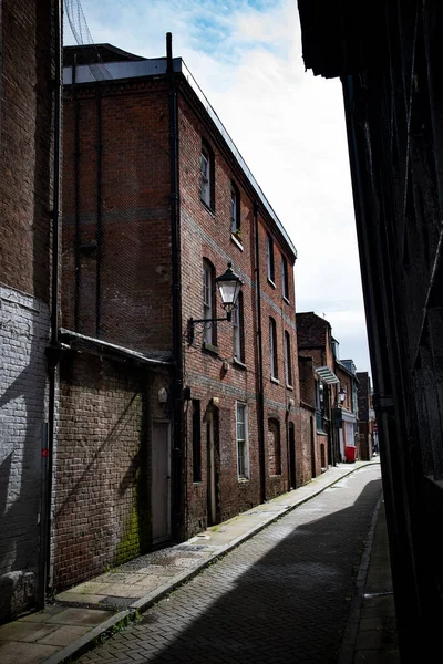 Cena Rua Centro Cidade Winchester Hampshire — Fotografia de Stock