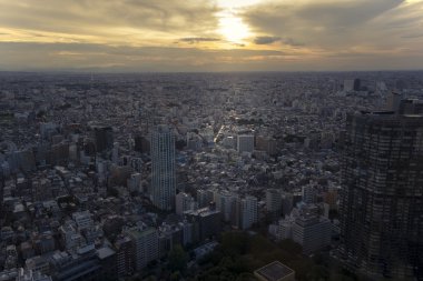 Tokyo cityscape sundown at