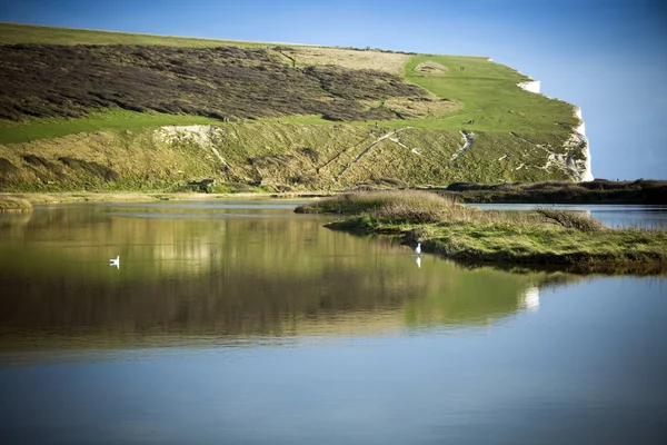 South Downs refletido — Fotografia de Stock