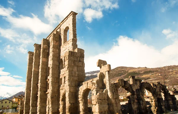 Teatro romano em Aosta — Fotografia de Stock