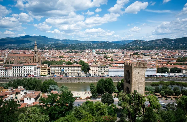 Floransa şehir merkezinde, ana sayfa görünümü, Toskana, İtalya — Stok fotoğraf