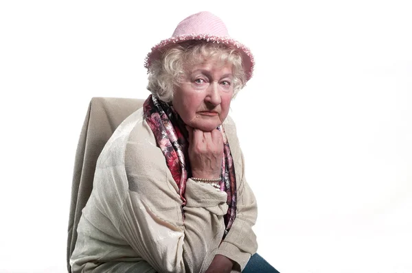 Портрет пожилой женщины . — стоковое фото