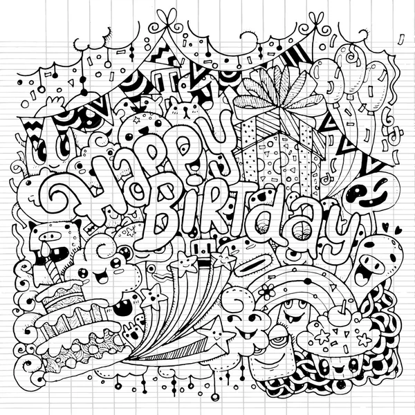 Joyeux Anniversaire Dessine A La Main Jeu De Croquis Avec Doodle Image Vectorielle Par 9george C Illustration Joyeux Anniversaire Dessine A La Main Jeu De Croquis Avec Doodle Image Vectorielle Par 9george C Illustration