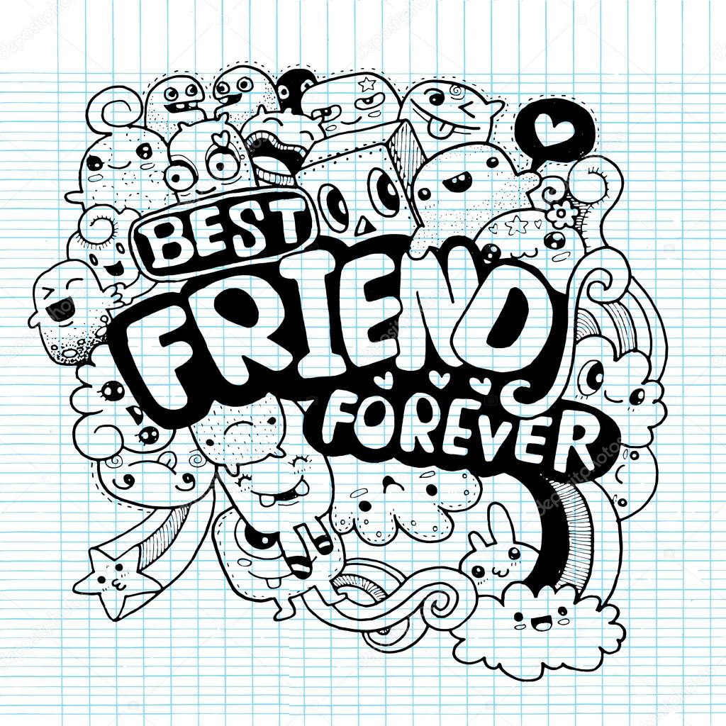 Pictures Best Friend To Draw Group Of Cute Monster For You