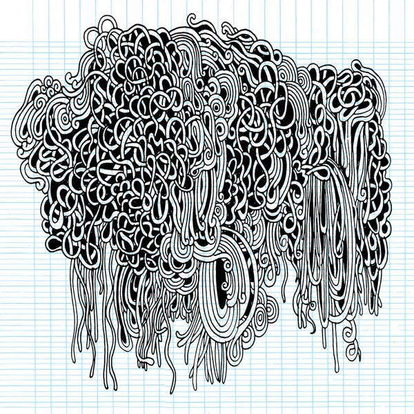 Dekorativní ručně tažené doodle — Stockový vektor