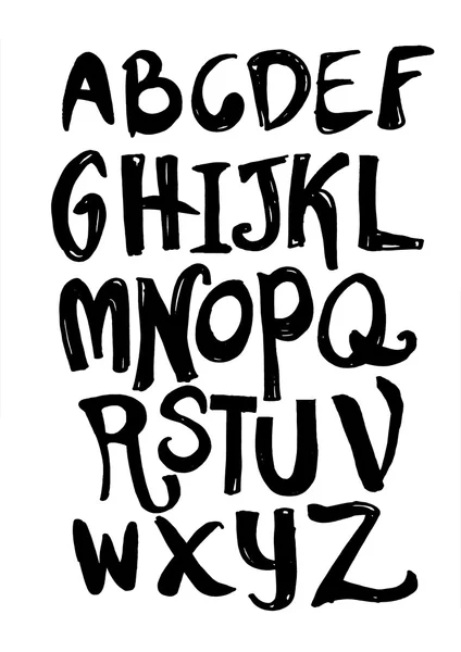 手描きのアルファベット文字 — ストックベクタ