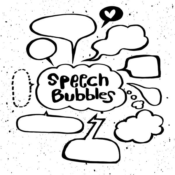 Выступление Bubble Sketch ручной работы пузырь речи — стоковый вектор