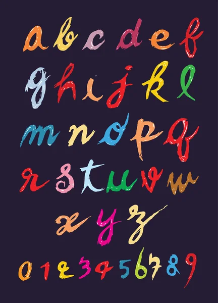 Letras del alfabeto dibujadas a mano — Archivo Imágenes Vectoriales