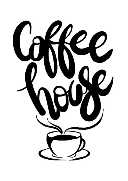 Copo de café vetor logotipo modelo de design — Vetor de Stock