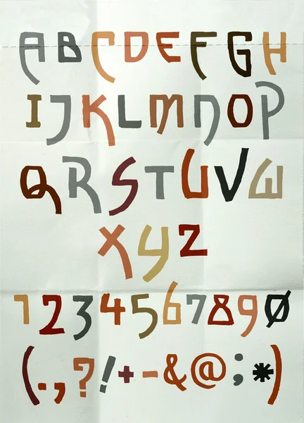 Letras del alfabeto dibujadas a mano — Vector de stock