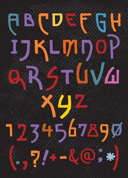 Letras del alfabeto dibujadas a mano — Vector de stock