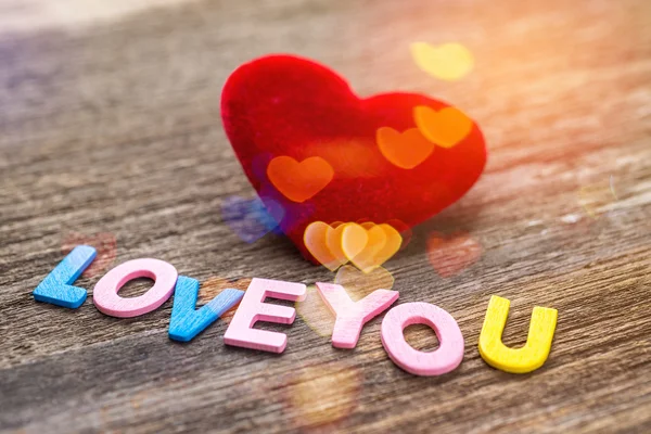Messaggio d'amore scritto con carta a colori — Foto Stock