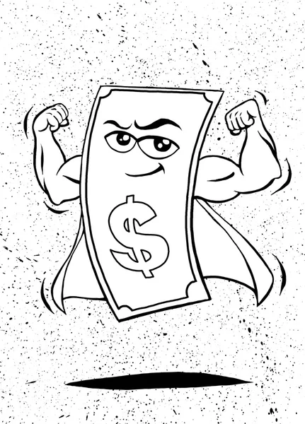 Stark pengar, stark Dollar, affärsidé, vektor Illustration — Stock vektor