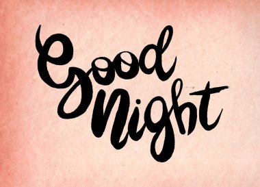 İyi geceler, el çekilmiş ilham quote.vector illüstrasyon