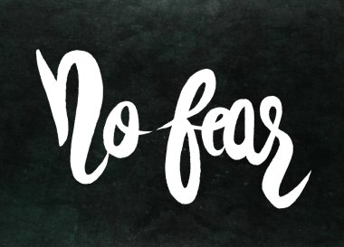 Korkma, elle çizilmiş ilham quote.vector illüstrasyon